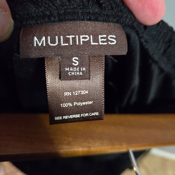 NWT Multiples Women's Small Gothic Glam Witchy Whimsigoth Black Lace Skirt Fring - Picture 8 of 9